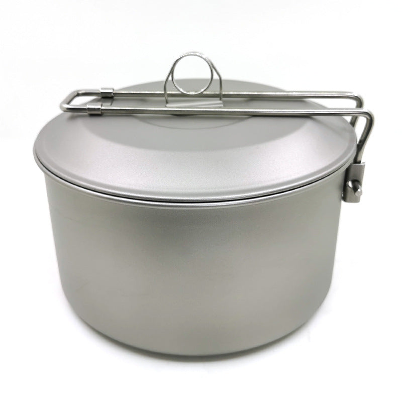 Pure Titanium Outdoor Set Pot Camping Titanium Pot Folding