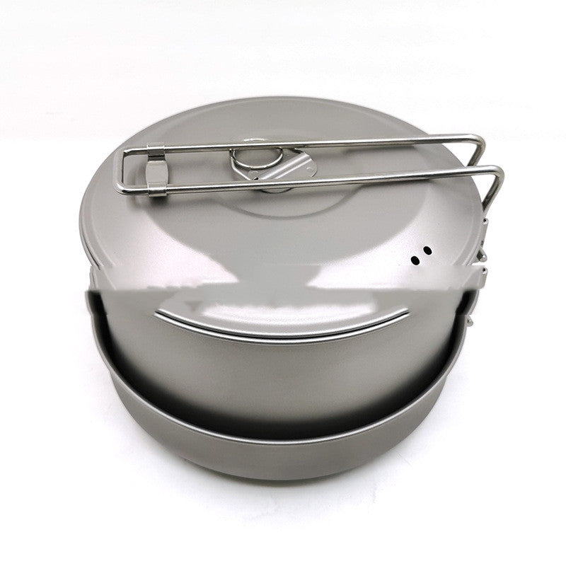 Pure Titanium Outdoor Set Pot Camping Titanium Pot Folding