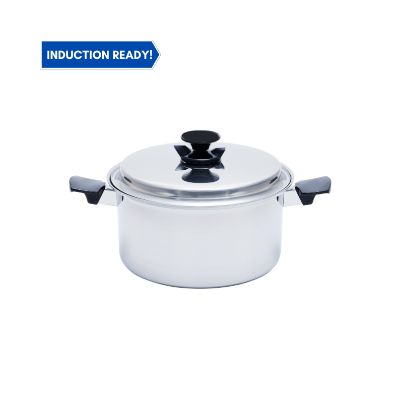 8 Quart Dutch Oven with Cover, Titanium Stainless Steel (316ti), Made in the U.S.A. | Nutricraft
