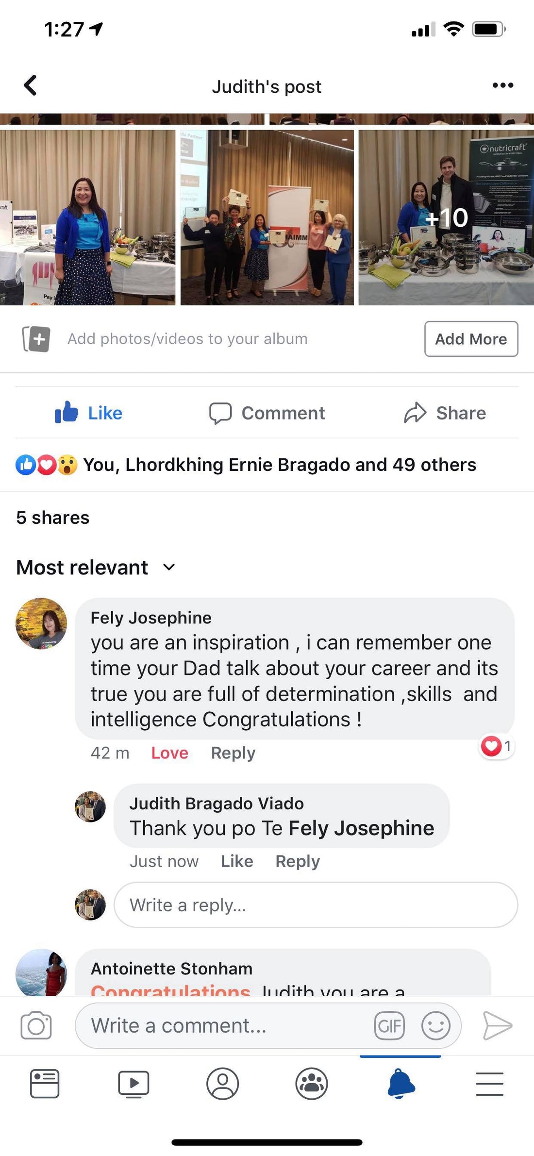 Fely Josephine: You are an inspiration!