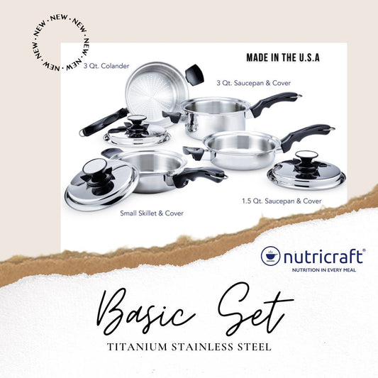 Nutricraft Basic Set, Titanium Stainless Steel (316Ti), Made in U.S.A.