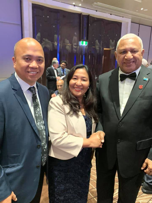 Nutricraft Founders Richard and Judith Viado with the Prime Minister of Fiji