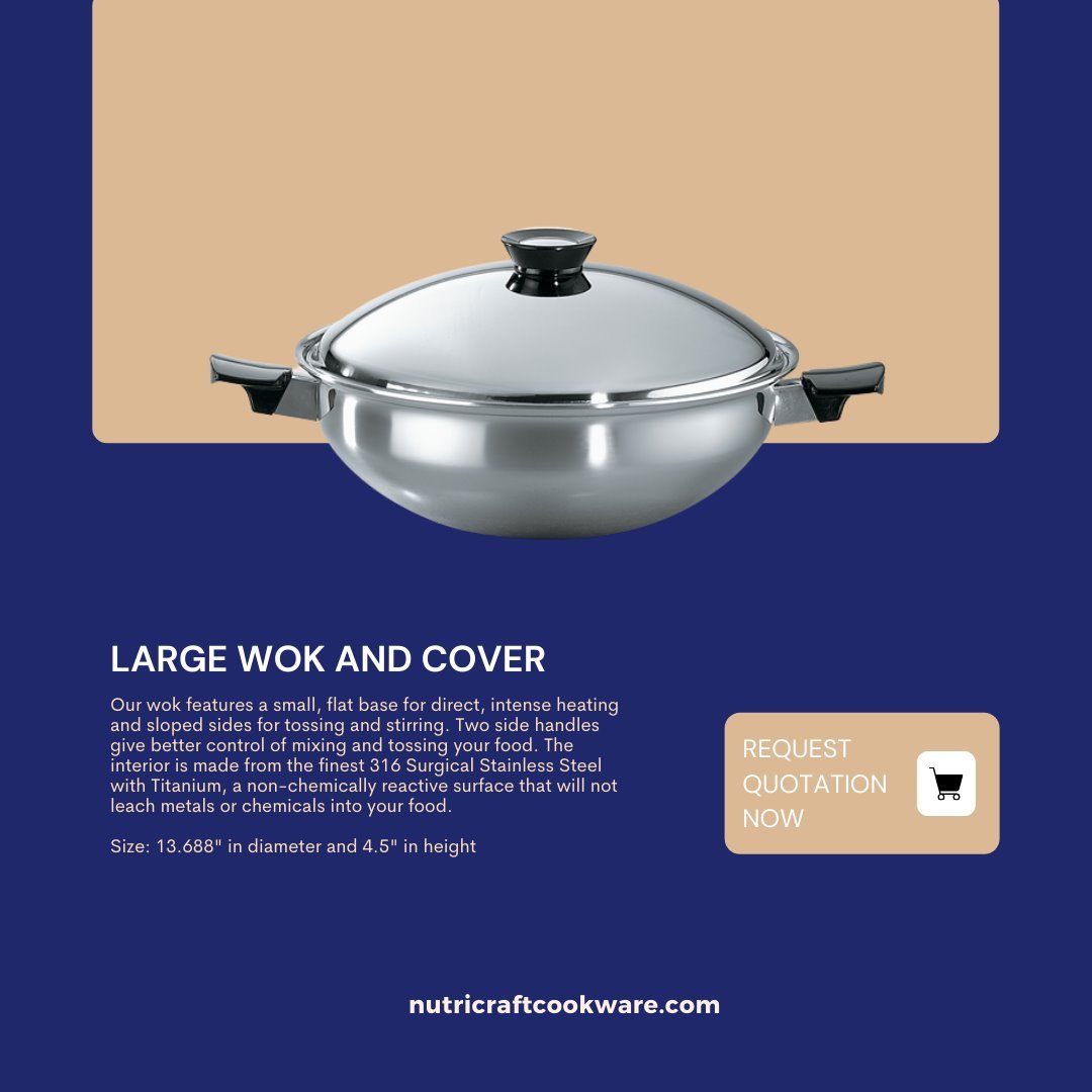 Nutricraft Large Wok and Cover