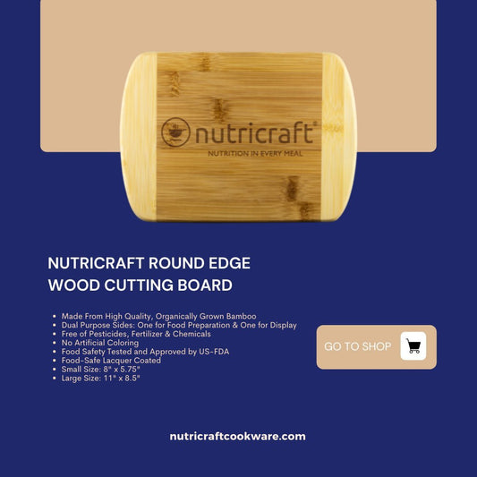 Nutricraft Round Edge Wood Cutting Board