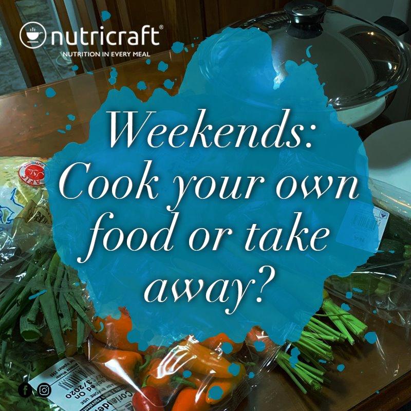 Weekends: Cook your own food or take away?
