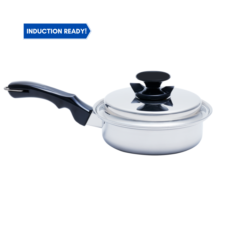 1 Quart Saucepan with Cover, Titanium Stainless Steel (316Ti), Made in the U.S.A. | Nutricraft