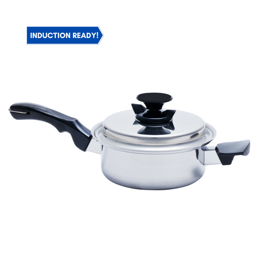 2 Quart Saucepan with Cover, Titanium Stainless Steel (316Ti), Made in the U.S.A. | Nutricraft