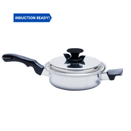 9" Small Skillet and Cover Titanium Stainless Steel (316Ti), Made in the U.S.A. | Nutricraft
