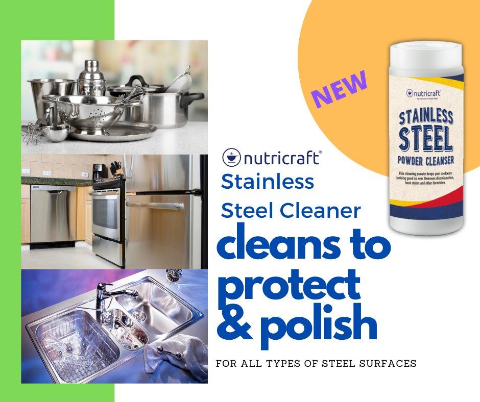 Nutricraft Stainless Steel Cleaner 12oz. Made in USA Cleanser Nutricraft Cookware 